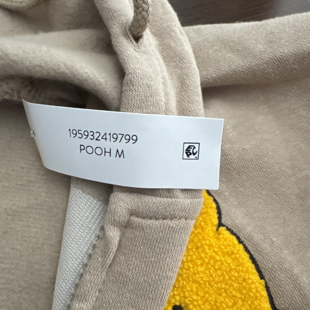 NWT Disney Winnie the Pooh Full Zip Hoodie Embroidered Beige/Sand Women Size M - Picture 15 of 16